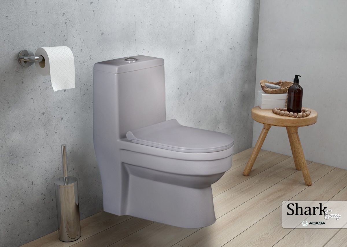 توالت فرنگی مدل شارک طوسی مات